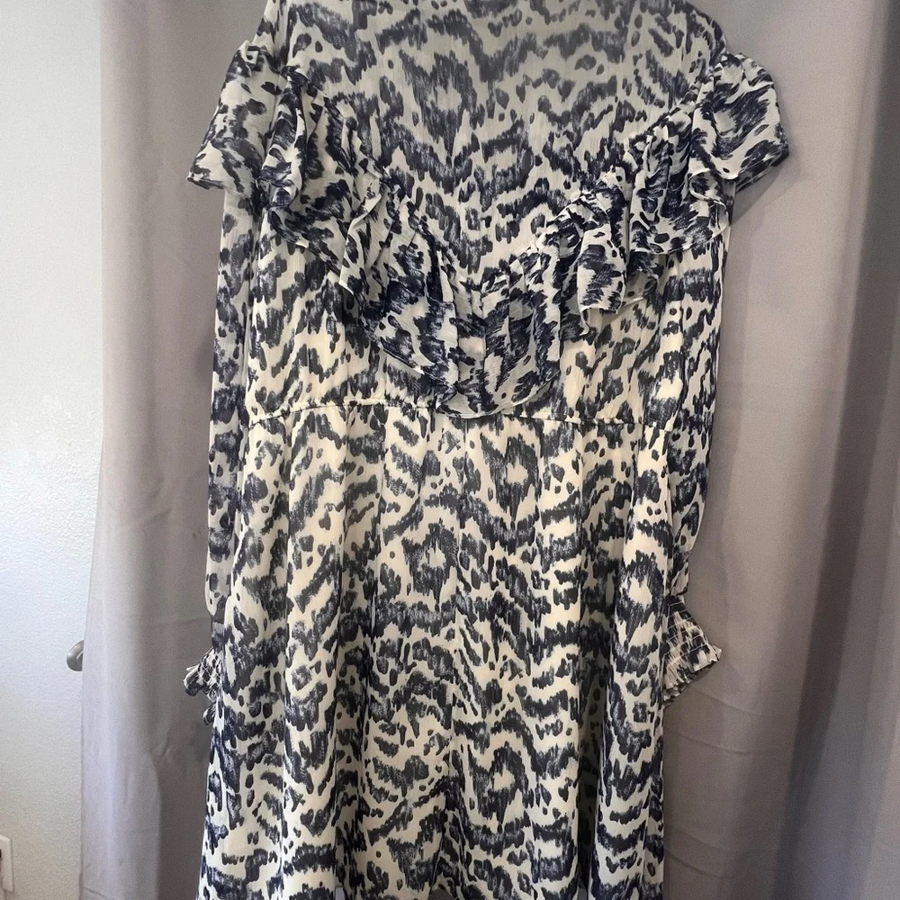 EUC Eloquii Blue and White Long Sleeve Dress - Picture 6 of 7